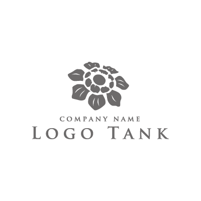 太陽に向いた大輪の花ロゴ ロゴタンク 企業 店舗ロゴ シンボルマーク格安作成販売