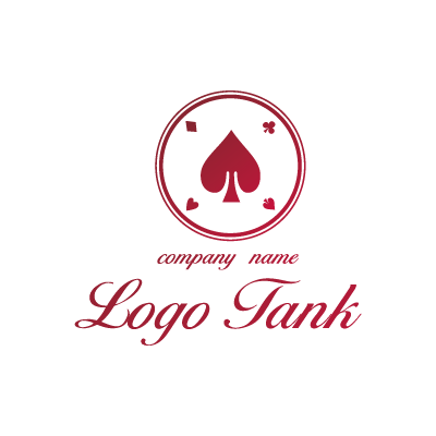 トランプマークのスタイリッシュロゴ ロゴタンク 企業 店舗ロゴ シンボルマーク格安作成販売