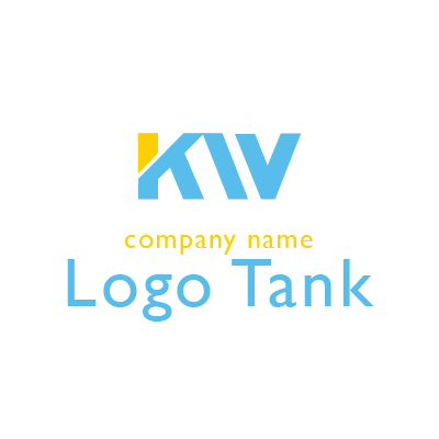 〝K〟〝W〟の爽やかなデザインロゴ 未設定,ロゴタンク,ロゴ,ロゴマーク,作成,制作