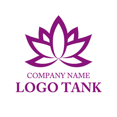 蓮の花のロゴ ロゴタンク 企業 店舗ロゴ シンボルマーク格安作成販売