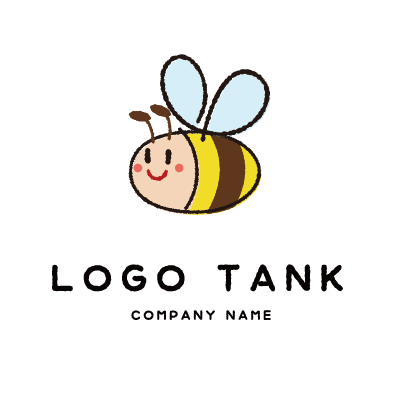 ミツバチのキャラクターのロゴ