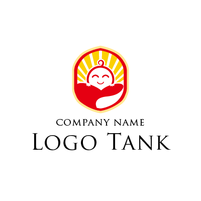 にっこりキャラクターのロゴマーク ロゴタンク 企業 店舗ロゴ シンボルマーク格安作成販売