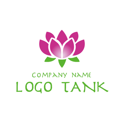 蓮の花モチーフのロゴ 未設定,ロゴタンク,ロゴ,ロゴマーク,作成,制作