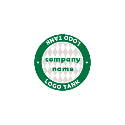 ダイヤ模様のバッジ風ロゴ ロゴタンク 企業 店舗ロゴ シンボルマーク格安作成販売