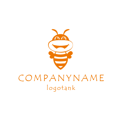 かわいいハチのロゴマーク ロゴタンク 企業 店舗ロゴ シンボルマーク格安作成販売