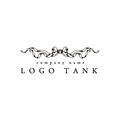 アンティークリボンのロゴ リボン / アンティーク / ヨーロピアン調 / なびく / 結ぶ / ロゴ / 作成 / 制作 /,ロゴタンク,ロゴ,ロゴマーク,作成,制作