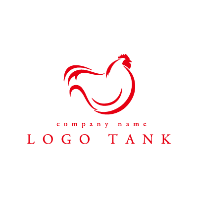 ニワトリのシルエットロゴ ロゴタンク 企業 店舗ロゴ シンボルマーク格安作成販売