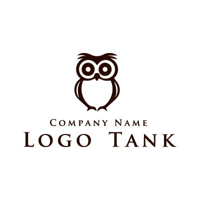 知的なフクロウをイメージしたデザイン ロゴデザインの無料リクエスト ロゴタンク