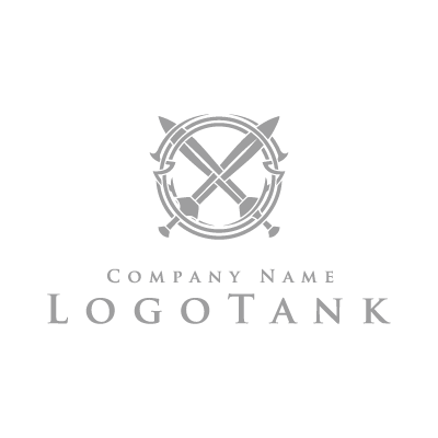 剣のロゴ ロゴタンク 企業 店舗ロゴ シンボルマーク格安作成販売
