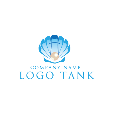 真珠と真珠貝のロゴ【ロゴタンク】企業・店舗ロゴ・シンボルマーク格安