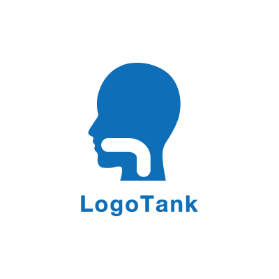 喉と食道のイラストロゴ ロゴタンク 企業 店舗ロゴ シンボルマーク格安作成販売