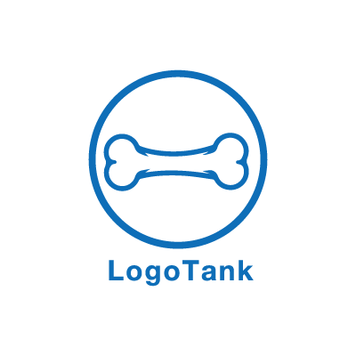 骨のアイコンロゴ ロゴタンク 企業 店舗ロゴ シンボルマーク格安作成販売