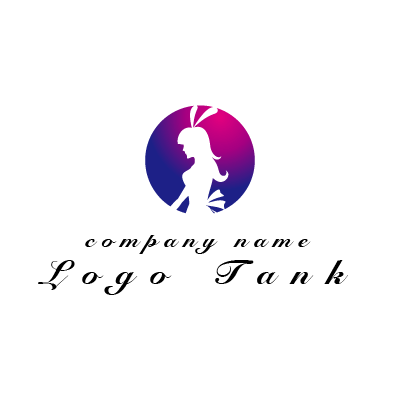 バニーガールのロゴマーク ロゴタンク 企業 店舗ロゴ シンボルマーク格安作成販売