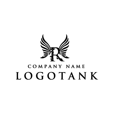 Rと羽を使ったロゴ ロゴデザインの無料リクエスト ロゴタンク
