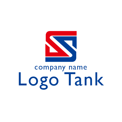 重なるアルファベットsのロゴ ロゴタンク 企業 店舗ロゴ シンボルマーク格安作成販売