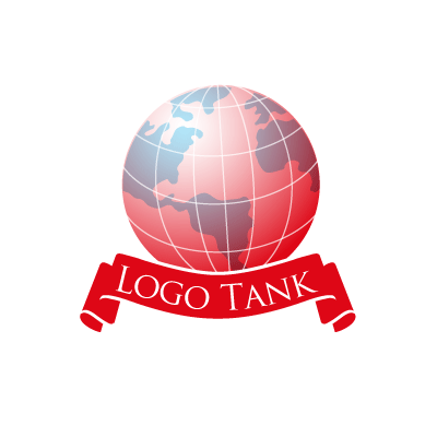 赤い地球のワールドワイドなロゴマーク 未設定,ロゴタンク,ロゴ,ロゴマーク,作成,制作