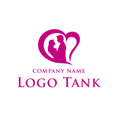 恋人がテーマのロゴ ロゴタンク 企業 店舗ロゴ シンボルマーク格安作成販売