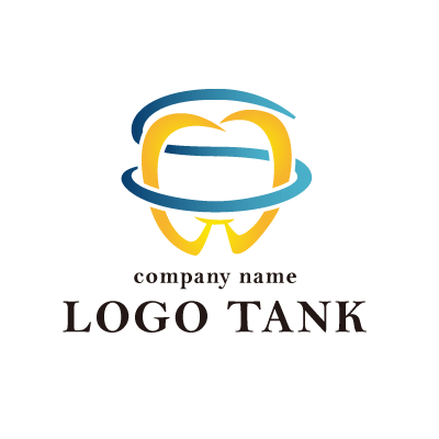 爽やかな歯のロゴマーク ロゴタンク 企業 店舗ロゴ シンボルマーク格安作成販売