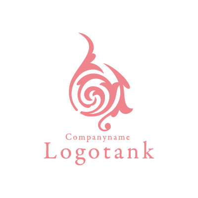 エレガントな花のロゴ ロゴタンク 企業 店舗ロゴ シンボルマーク格安作成販売