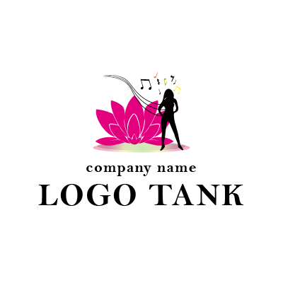 蓮と女性のロゴ 未設定,ロゴタンク,ロゴ,ロゴマーク,作成,制作