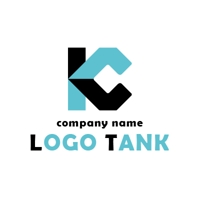 ｋ と ｃ の２トーンロゴ ロゴタンク 企業 店舗ロゴ シンボルマーク格安作成販売
