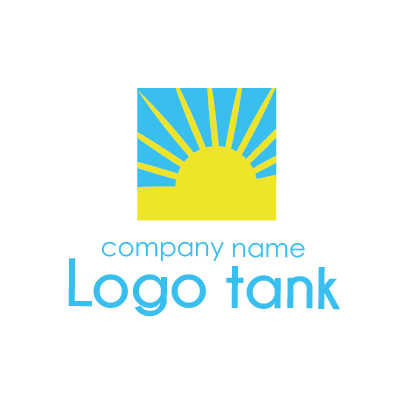 カラフルな太陽のポップなロゴ ロゴタンク 企業 店舗ロゴ シンボルマーク格安作成販売
