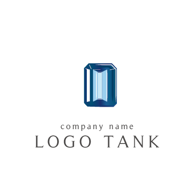 青い宝石の美しいロゴ ロゴタンク 企業 店舗ロゴ シンボルマーク格安作成販売
