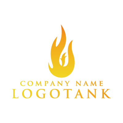 温かい炎のロゴ ロゴタンク 企業 店舗ロゴ シンボルマーク格安作成販売