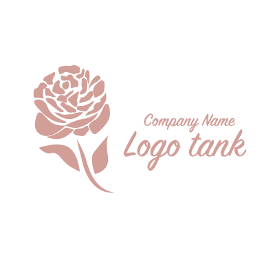 芍薬 しゃくやく の花をイメージしたモダンなロゴ ロゴタンク 企業 店舗ロゴ シンボルマーク格安作成販売
