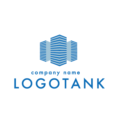 集合ビルがモチーフのロゴ ロゴタンク 企業 店舗ロゴ シンボルマーク格安作成販売