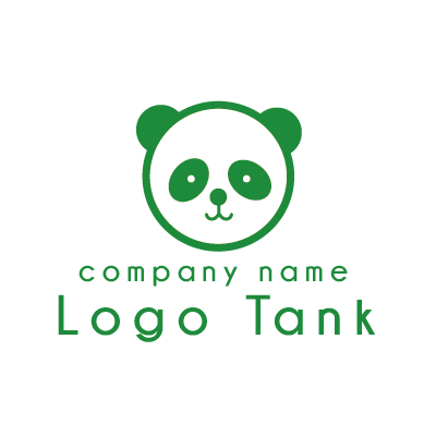 キュートでシンプルなパンダのロゴ