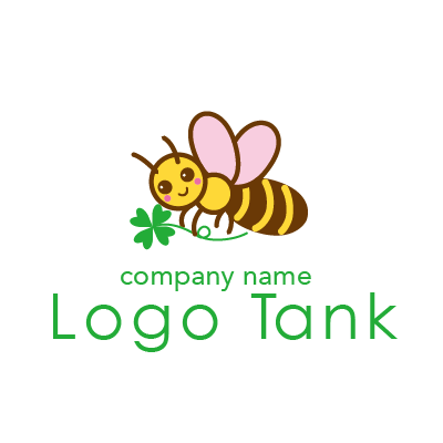 みつばちキャラを使ったロゴ ロゴデザインの無料リクエスト ロゴタンク