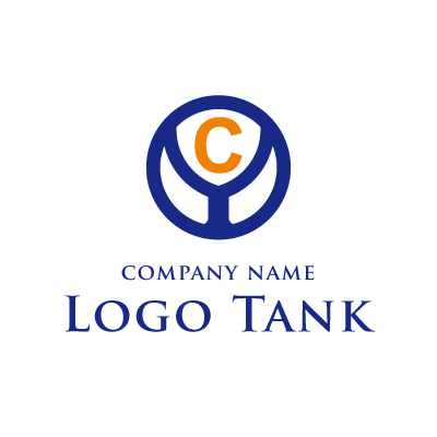ハンドルとcのロゴ ロゴタンク 企業 店舗ロゴ シンボルマーク格安作成販売