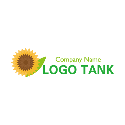 幾何学的なひまわりのロゴ ロゴタンク 企業 店舗ロゴ シンボルマーク格安作成販売