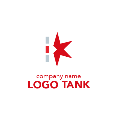 アルファベットkとスター 星 のロゴ ロゴタンク 企業 店舗ロゴ シンボルマーク格安作成販売