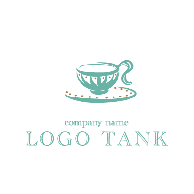コーヒーカップのキュートなロゴ ロゴタンク 企業 店舗ロゴ シンボルマーク格安作成販売