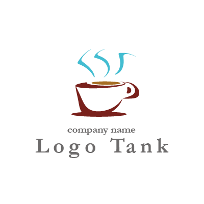 コーヒーカップのキュートなロゴ ロゴタンク 企業 店舗ロゴ シンボルマーク格安作成販売