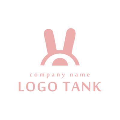 うさ耳のようなユニークなロゴ ロゴタンク 企業 店舗ロゴ シンボルマーク格安作成販売