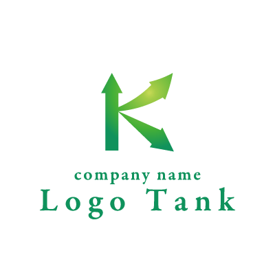 Kと矢印をイメージしたロゴ ロゴタンク 企業 店舗ロゴ シンボルマーク格安作成販売