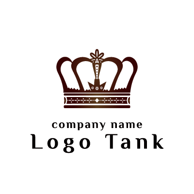 アンティーク調の王冠のロゴ