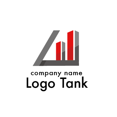 先進をイメージしたビル群のロゴ ロゴタンク 企業 店舗ロゴ シンボルマーク格安作成販売