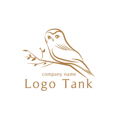 フクロウとネイルのコラボキャラクター ロゴデザインの無料リクエスト ロゴタンク