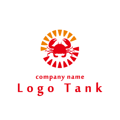 カニのイラストロゴマーク ロゴタンク 企業 店舗ロゴ シンボルマーク格安作成販売