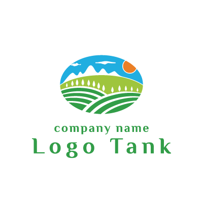 牧場の風景ロゴ