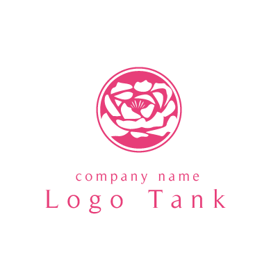 家紋風の芍薬 シャクヤク ロゴ ロゴタンク 企業 店舗ロゴ シンボルマーク格安作成販売