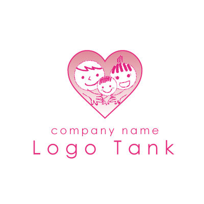 手書き風のハート型のロゴ ロゴタンク 企業 店舗ロゴ シンボルマーク格安作成販売