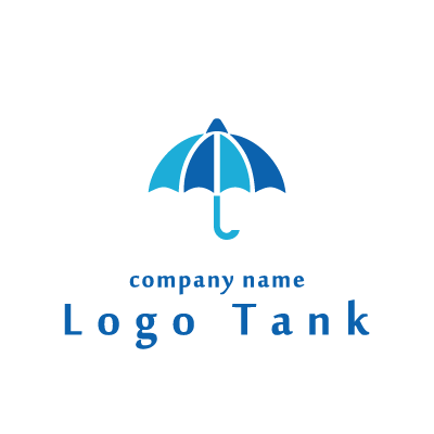 ボーダーの傘のロゴ ロゴタンク 企業 店舗ロゴ シンボルマーク格安作成販売