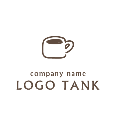 手書き風のコーヒーカップのロゴ