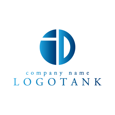 Idを組み合わせた円型ロゴ ロゴタンク 企業 店舗ロゴ シンボル
