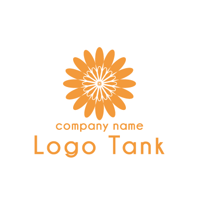 繊細なガーベラのロゴ ロゴタンク 企業 店舗ロゴ シンボルマーク格安作成販売